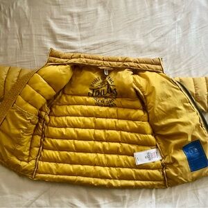 Bright yellow Joules puffer jacket 3T